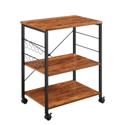 Modern Sleek Kitchen Cart (Walnut)