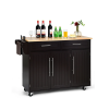 Rolling Kitchen Island (Black)
