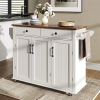 Rolling Kitchen Island (White)