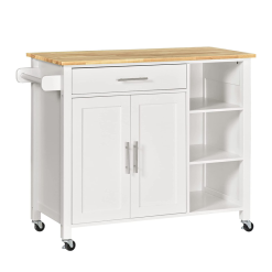 Natural Kitchen Island (White)