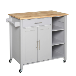 Natural Kitchen Island (Grey)