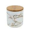 Large White Marble Canister