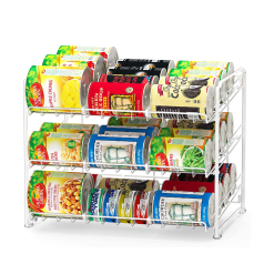 Stackable Can Rack Organizer (White)