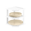 Bamboo Corner Shelf (White)
