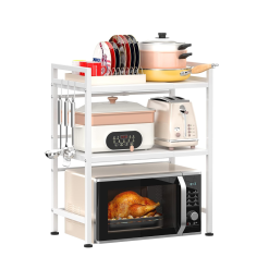 Extendable 3-Tier Counter Shelf (White)