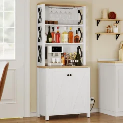 Ali Farmhouse Kitchen Pantry (White)