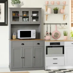 AraAra 70.9'' Kitchen Pantry (Grey)