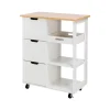 Omarion Kitchen Cart (White)